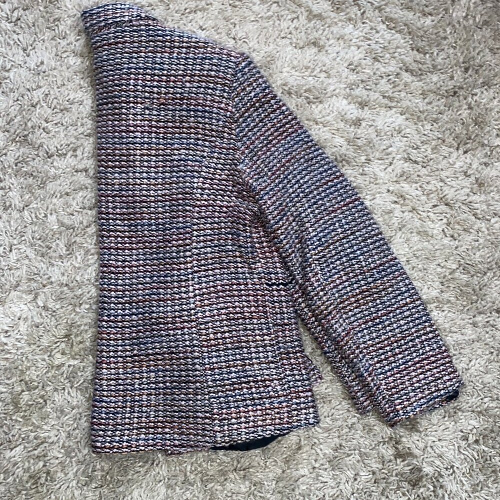 VTG Sag Harbor Jacket Woven Zip Front Soft 80s Career Preppy Academia‎ Size 8P - Picture 4 of 9